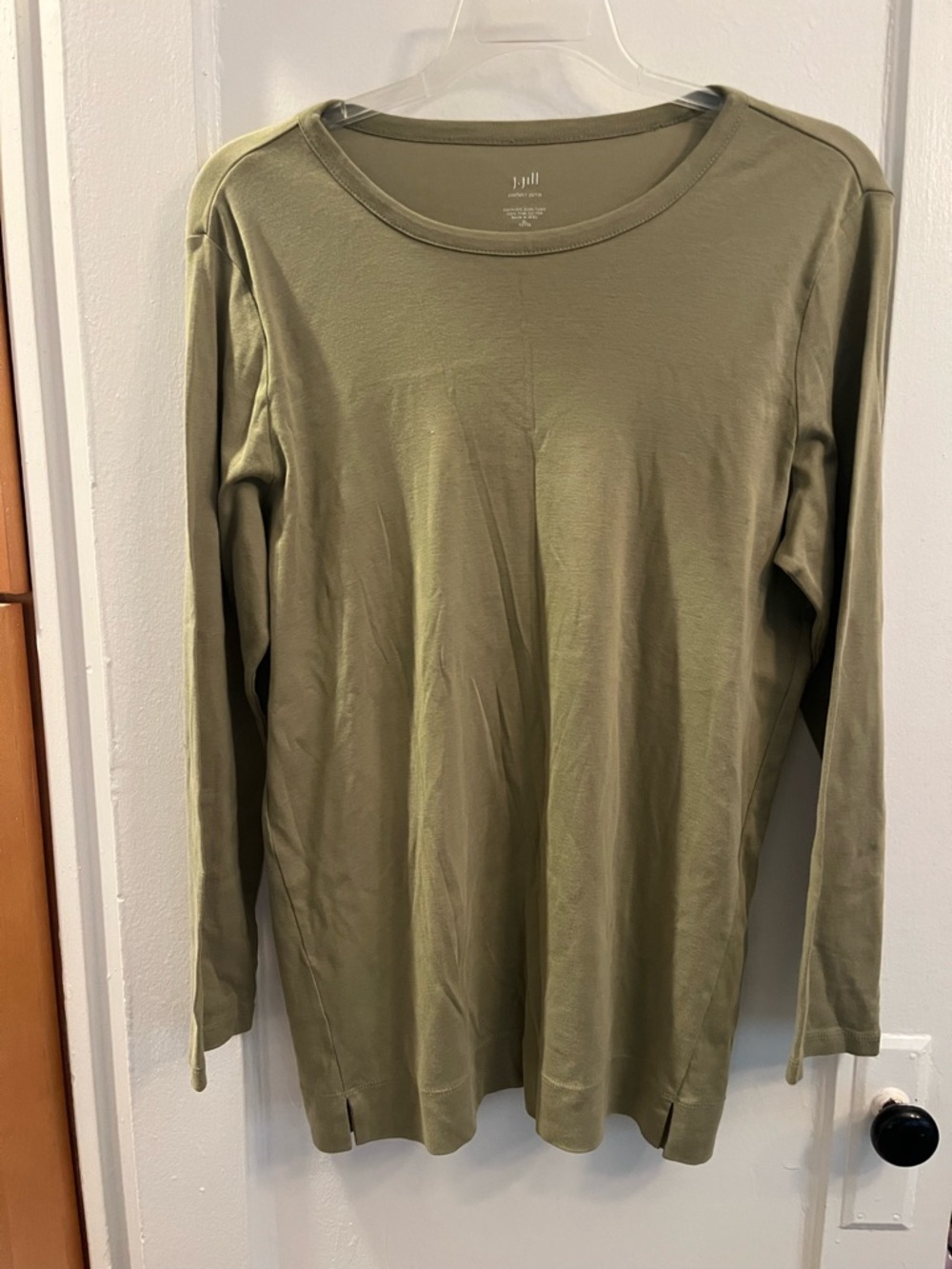 J. Jill Olive Green Crewneck Tunic Top